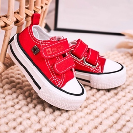 Niedrige Sneakers für Kinder mit Klettverschluss Big Star HH374202 Rot 6