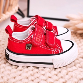 Niedrige Sneakers für Kinder mit Klettverschluss Big Star HH374202 Rot 1