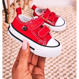Niedrige Sneakers für Kinder mit Klettverschluss Big Star HH374202 Rot 7