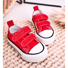Niedrige Sneakers für Kinder mit Klettverschluss Big Star HH374202 Rot 8