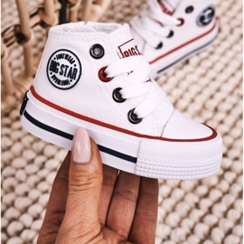 Hohe Sneakers für Kinder mit Reißverschluss Big Star HH374083 Weiß 2