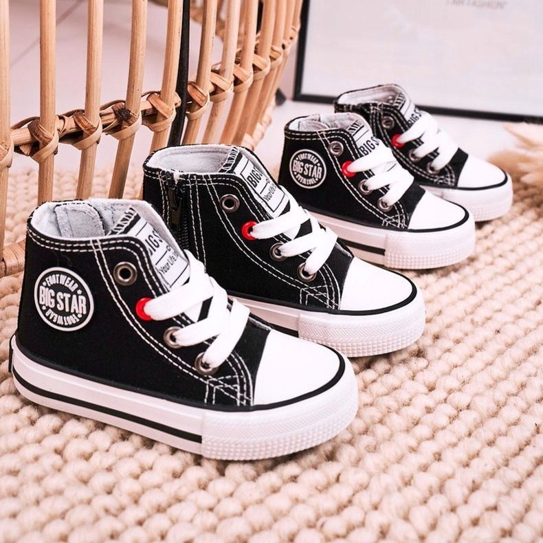 Hohe Sneakers für Kinder mit Reißverschluss Big Star HH374084 Schwarz 2