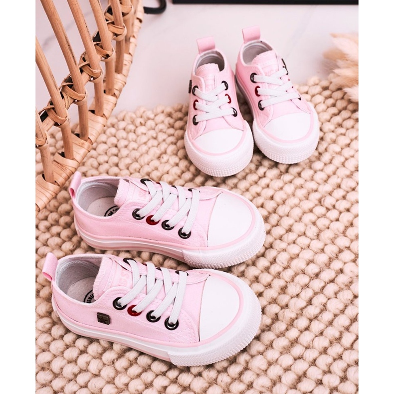 Klassisch niedrige Sneakers für Kinder Big Star HH374093 Rosa 2