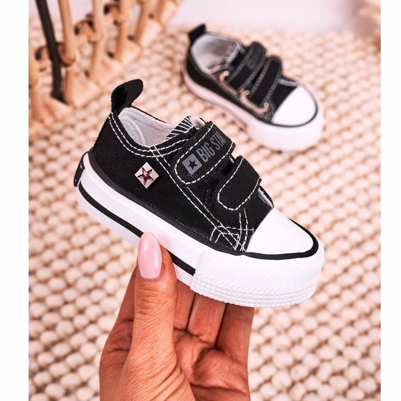 Kinder-Sneaker mit Klettverschluss Big Star HH374096 Schwarz 2