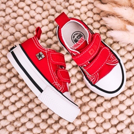 Niedrige Sneakers für Kinder mit Klettverschluss Big Star HH374098 Rot 4