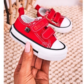 Niedrige Sneakers für Kinder mit Klettverschluss Big Star HH374098 Rot 8