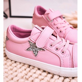 Kinder-Leder-Sneaker mit Stern Big Star DD374104 Pink ['rosa'] rosa 2