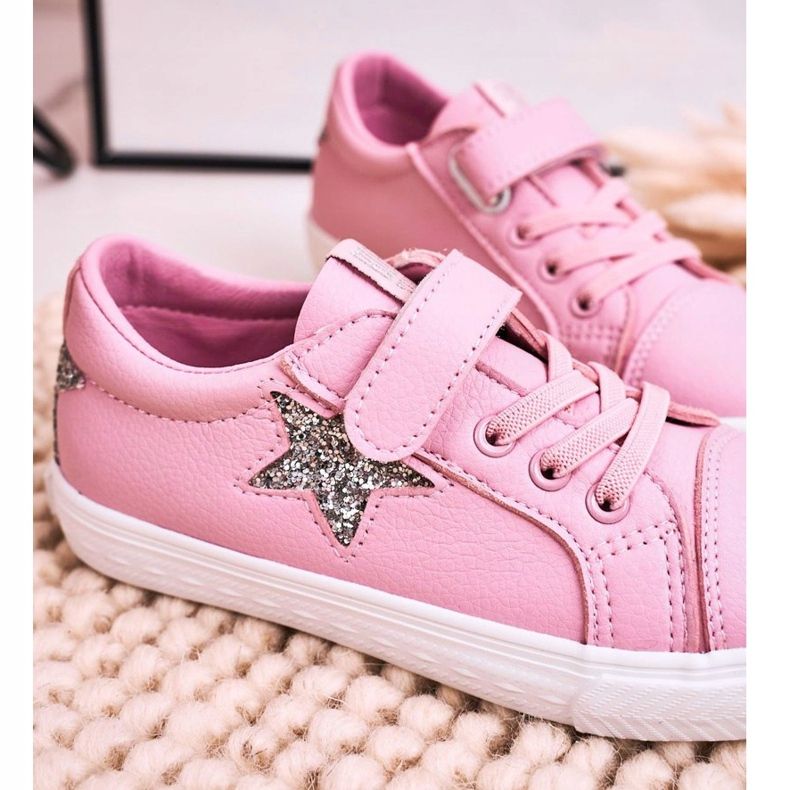 Kinder-Leder-Sneaker mit Stern Big Star DD374104 Pink ['rosa'] rosa 2
