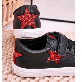 Kinder-Ledersneaker mit Stern Big Star DD374105 Schwarz 2