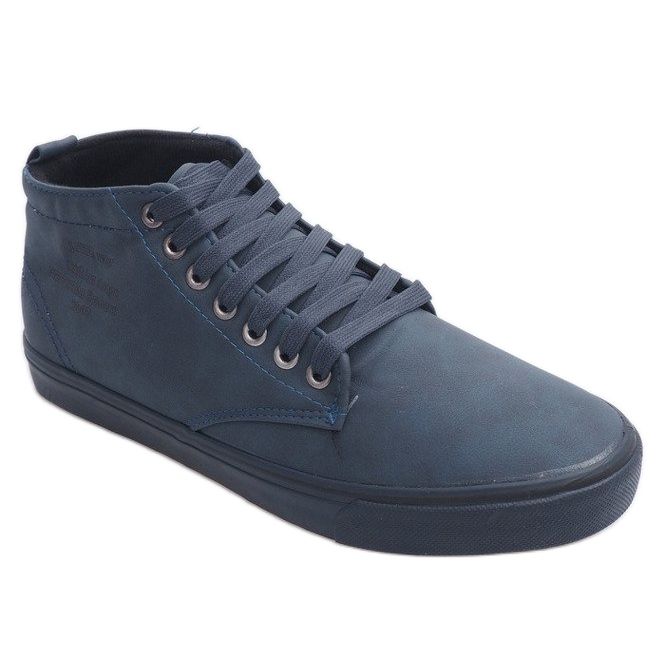 Stilvolle High-Top-Sneakers Y007 Marineblau 1