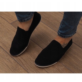 Lycra D16M Schwarze Slip-On-Sneakers 1