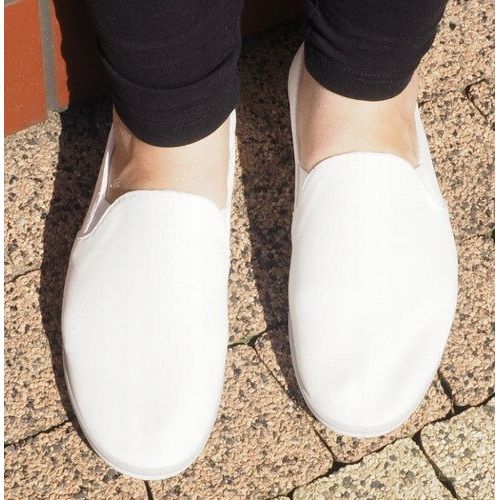 Lycra BL181-2 Weiße Slip-On-Sneakers 1