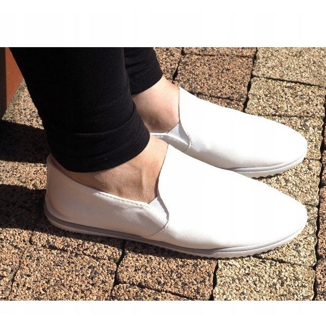 Lycra BL181-2 Weiße Slip-On-Sneakers 2