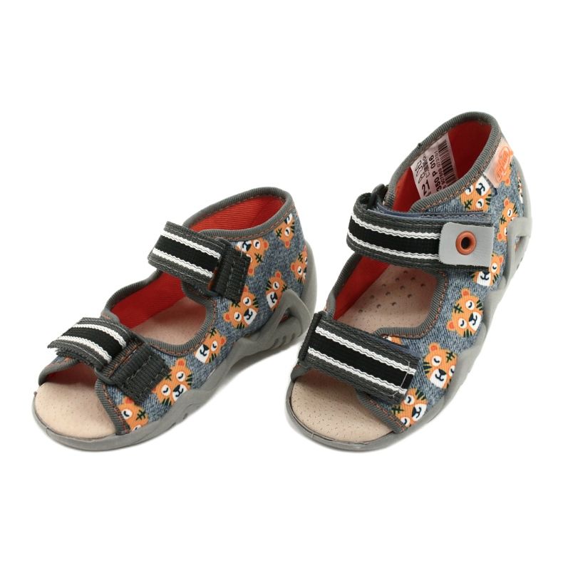 Befado gelbe Kinderschuhe 350P016 orange grau 3