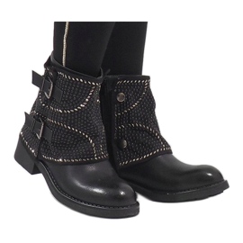 Marquiiz Schwarz verzierte Stiefel 6352-PA 1