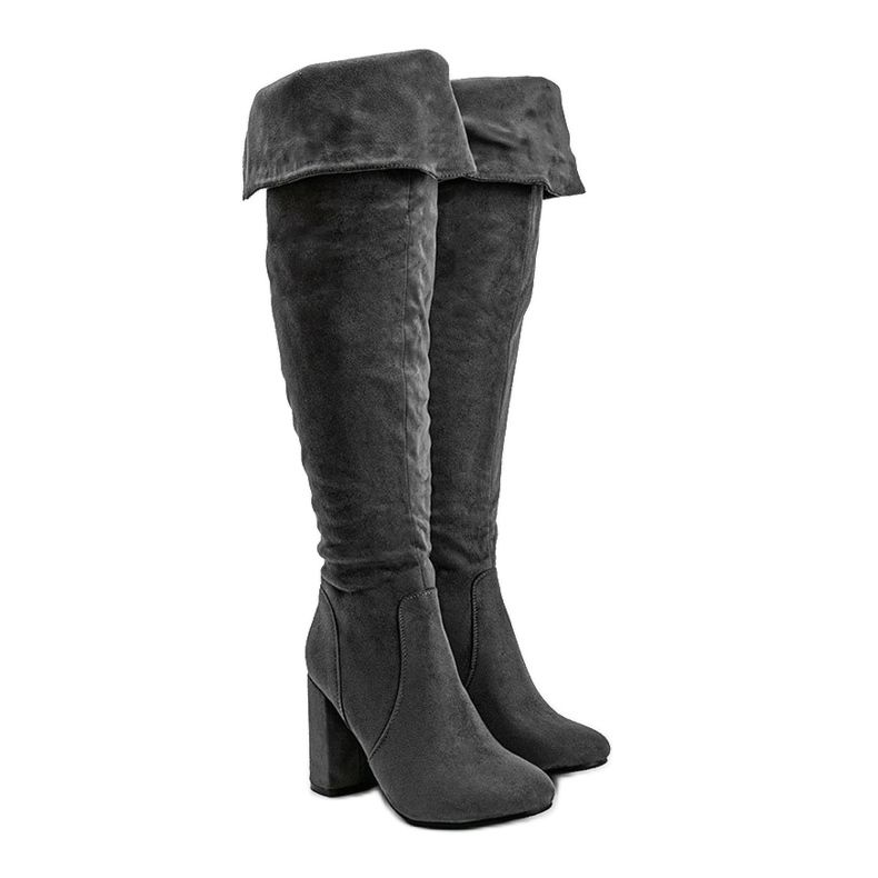 Graue, isolierte Stiefel mit weichem Infrarot-Obermaterial 1 Graue, isolierte Stiefel mit weichem Infrarot-Obermaterial 1