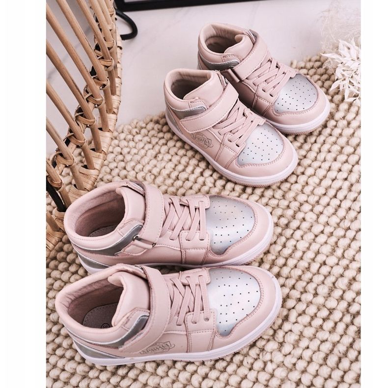 Apawwa Kinder Sportschuhe Rosa Silber Madison 1