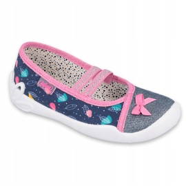 Befado Kinderschuhe 116X286 marineblau rosa silber 1