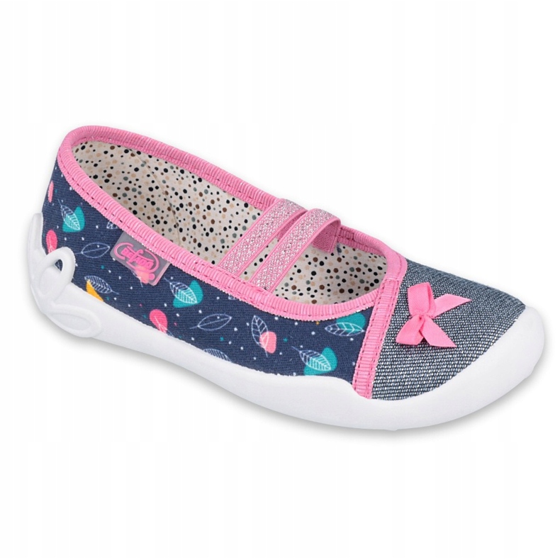 Befado Kinderschuhe 116X286 marineblau rosa silber 1