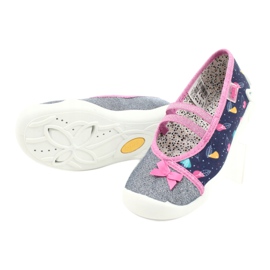 Befado Kinderschuhe 116X286 marineblau rosa silber 4