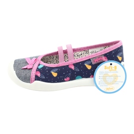 Befado Kinderschuhe 116X286 marineblau rosa silber 6