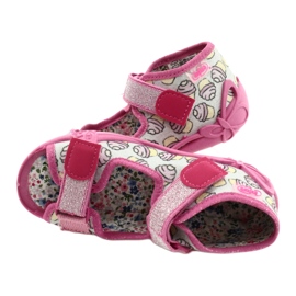 Befado Kinderschuhe 242P099 rosa silber- grau 5