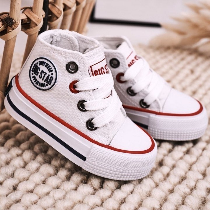 Hohe Sneakers für Kinder mit Reißverschluss Big Star HH374083 Weiß 1