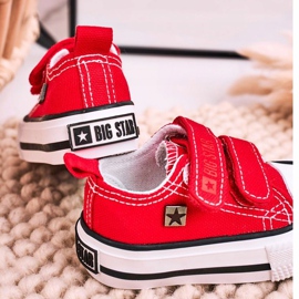 Niedrige Sneakers für Kinder mit Klettverschluss Big Star HH374098 Rot 3