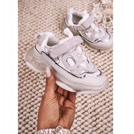 Apawwa Sportschuhe für Kinder Turnschuhe mit transparenter Sohle Weiß Bailey 2