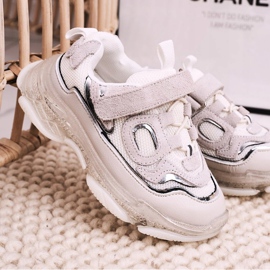 Apawwa Sportschuhe für Kinder Turnschuhe mit transparenter Sohle Weiß Bailey 1