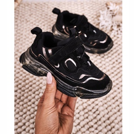 Apawwa Sportschuhe für Kinder Sneakers mit transparenter Sohle Schwarz Bailey 2