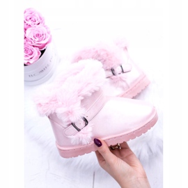 BUGO Warme Kinder-Schneestiefel mit Pelz Rosa JellyBeans 2
