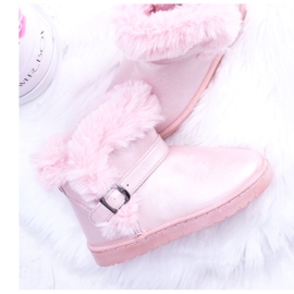 BUGO Warme Kinder-Schneestiefel mit Pelz Rosa JellyBeans 1