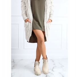 Stiefel geschnitten mit Nieten beige NC1127 Beige 2