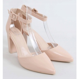 Pumps an der Säule beige lackiert 4036 Nude 1