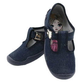 Befado Kinderschuhe Blanka marineblau 115X005 silber 6