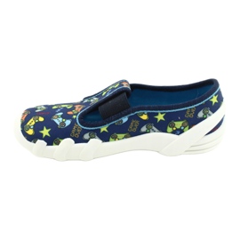 Befado Kinderschuhe 290X215 marineblau blau grau gelb 1