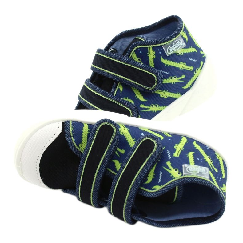 Befado Kinderschuhe 212P069 navy blau grün 5