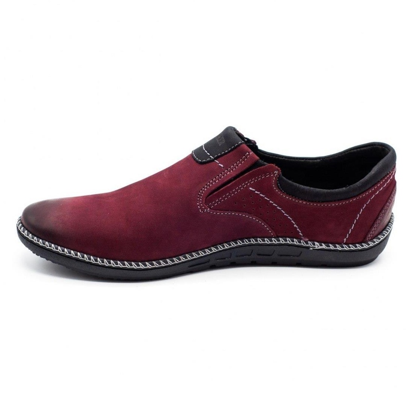 Joker Herrenschuhe Leder Mokassins 937 bordeaux rot mehrfarbig 1