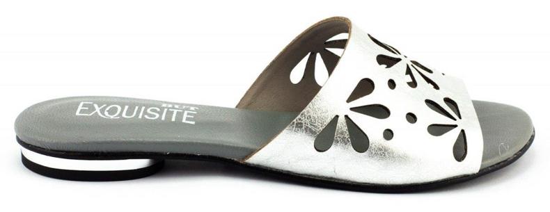 Exousite Durchbrochene Hausschuhe für Frauen 1072 Silber 1