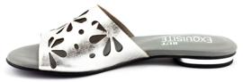 Exousite Durchbrochene Hausschuhe für Frauen 1072 Silber 2