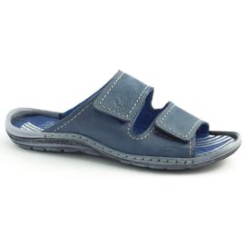 Herrenpantoffeln 048 Blau marineblau 2