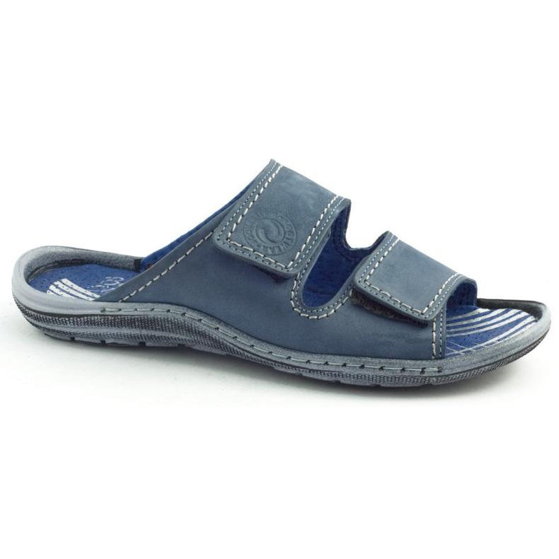 Herrenpantoffeln 048 Blau marineblau 2