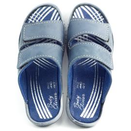 Herrenpantoffeln 048 Blau marineblau 1