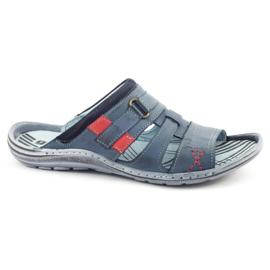 324 dunkelblaue Herrenpantoffeln marineblau 1