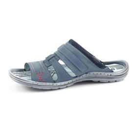 324 dunkelblaue Herrenpantoffeln marineblau 2