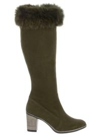 Olivier Diana isolierte Stiefel mit Fellgrün 1