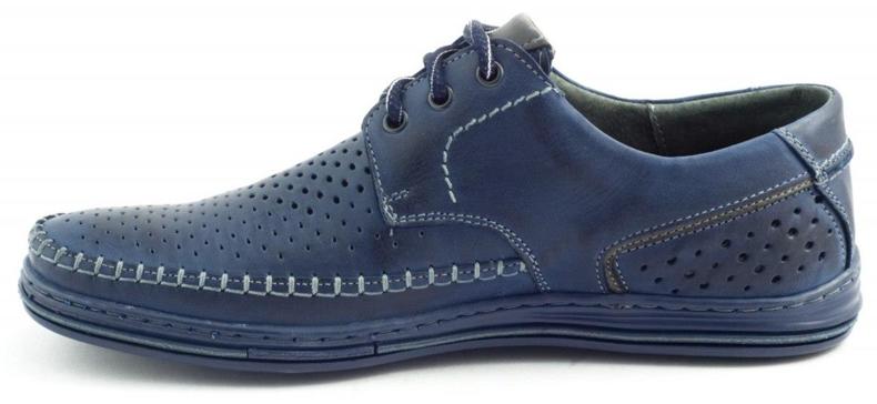Polbut Openwork Herrenschuhe J44L Pł Marineblau 2