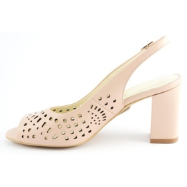 Clasicco Durchbrochene Sandalen am Pfosten 1673 puderrosa 1