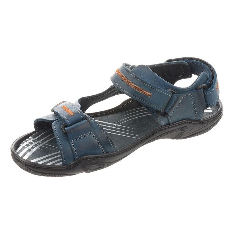 Olivier 323 Marineblaue Sandalen für Herren 2